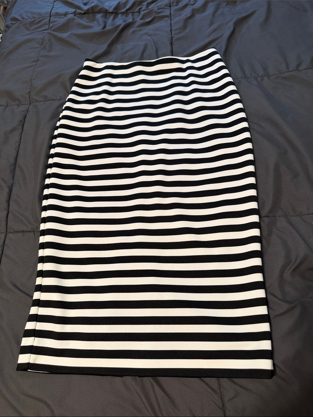 Express Black and White Striped Pencil Skirt - Women